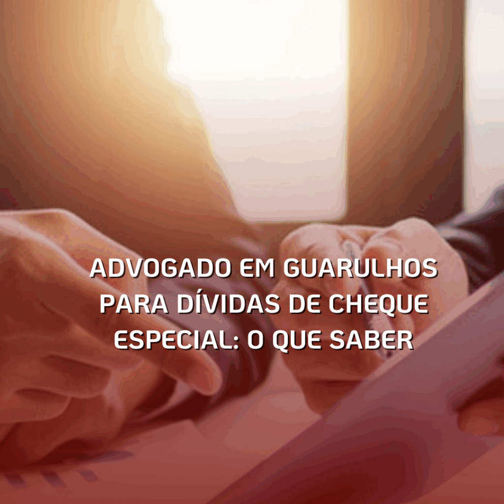 Advogado em Guarulhos para Dívidas de Cheque Especial: O Que Saber