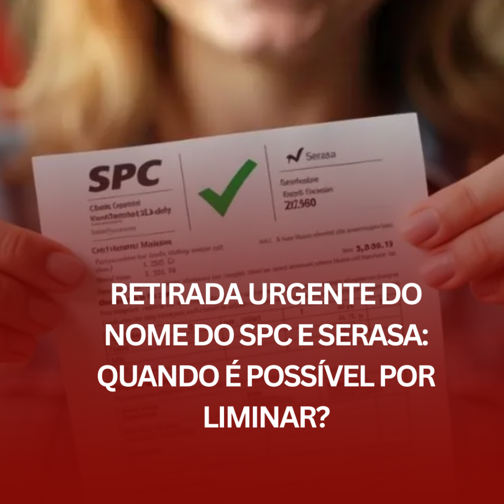 Retirada Urgente do Nome do SPC e Serasa: Quando é Possível por Liminar?